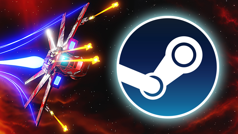 Red STAR SQUADRONS fighter beside the Steam logo